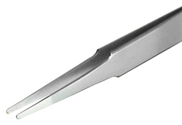Pęseta, z płaskimi i okrągłymi końcówkami, 120 mm