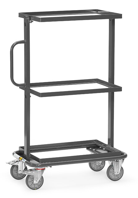 Chariot de service ESD, capacité de charge 200kg, avec cadre ouvert, 605x405mm
