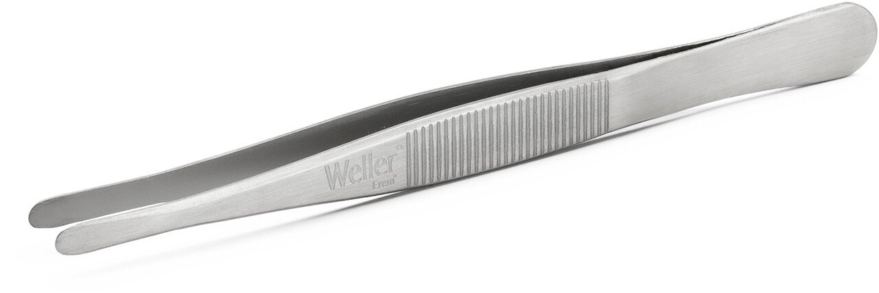 Weller Erem 25SA Precision Tweezers with Flat, Round Tips, Stainless Steel, 120 mm #zoom-4