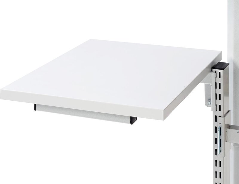 Ablagebord mit fest montierten Trägern, Ablage links,