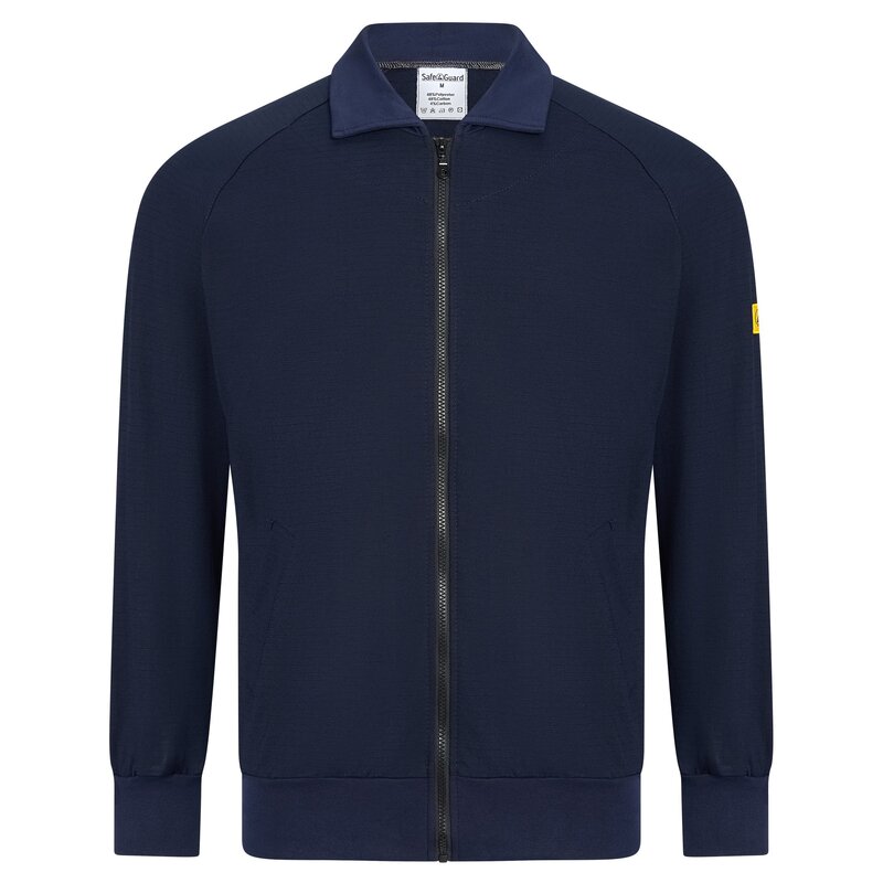 ESD-Sweatjacke mit Zip, 260g/m², marineblau, XS #1