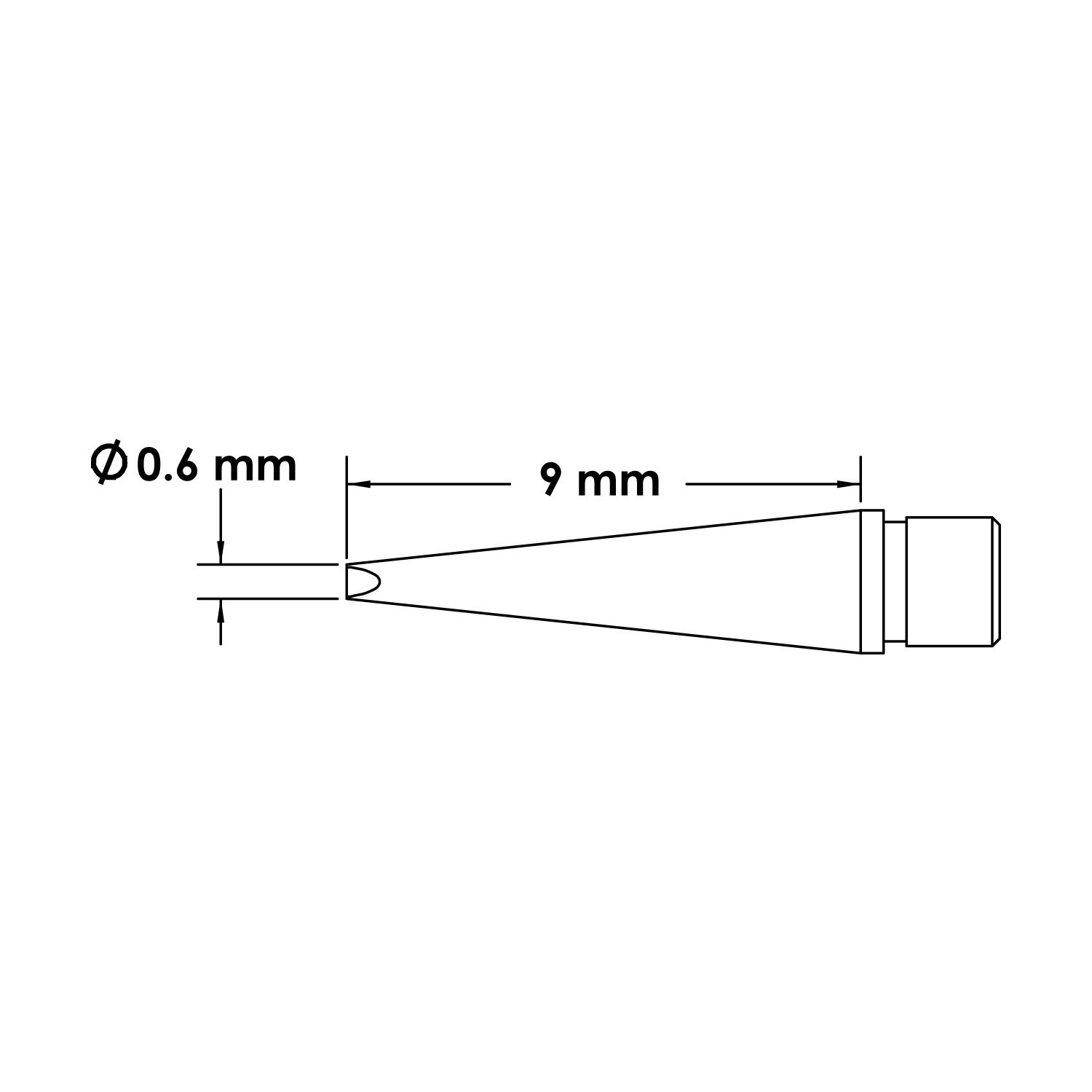 MicroFine Tweezer Lötspitzenpinzette meißelförmig, 0.6x9mm, 800 Serie #zoom-3