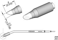 Końcówka lutownicza fazowana, 3 mm, do AL250 i AP250, C250424 #thumbnail-1