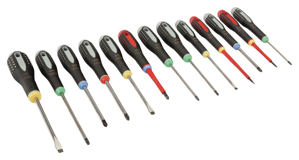 Set di cacciaviti ERGO™ per viti con intaglio, Phillips, Pozidriv e TORX® con impugnatura in gomma, 13 pezzi. #zoom-1