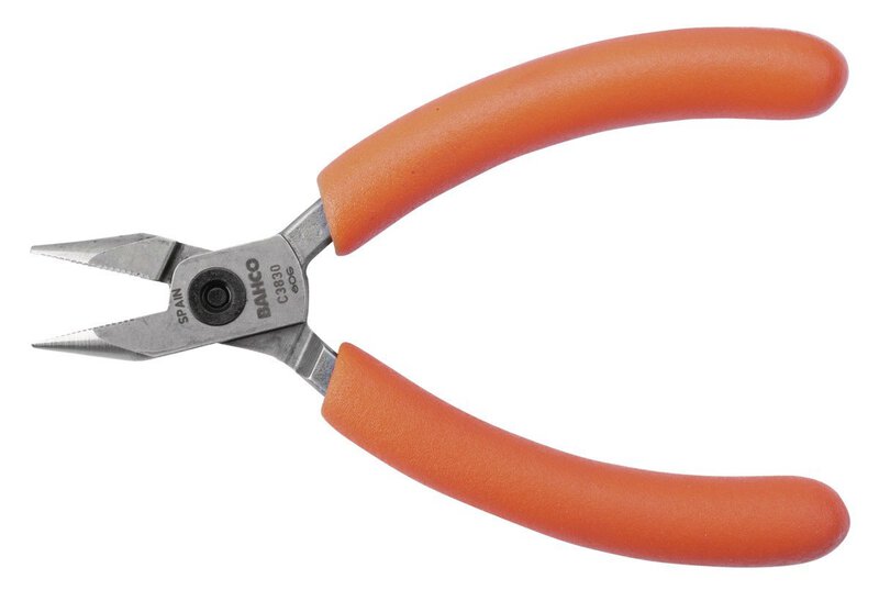 Kompakte Flachrundzangen mit orangefarbenen PVC-Griffen 121 mm, Industrieverpackung #3