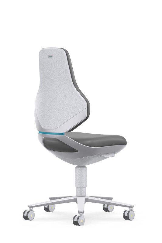 ESD cleanroom TEXON 2 industrial swivel chair, with castors, faux leather Magic gray #3