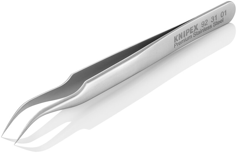 Precision tweezers, Smooth, Premium stainless steel, 120 mm #3