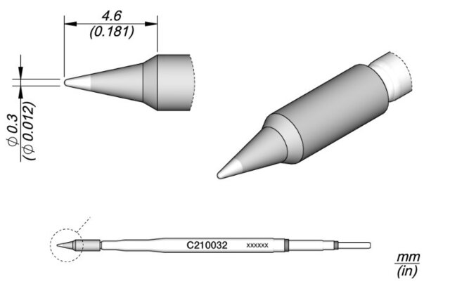 Lötspitze für T210, konisch