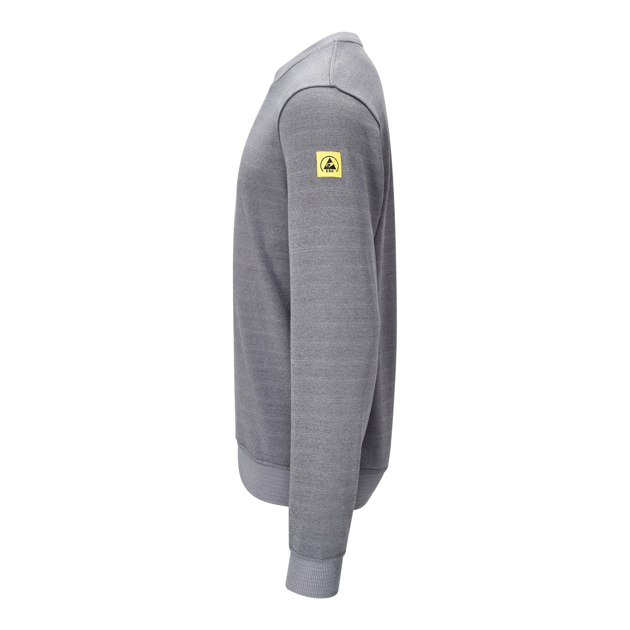Bluza ESD, okrągły dekolt, szara, rozmiar XL, krój Comfort-Fit #zoom-3