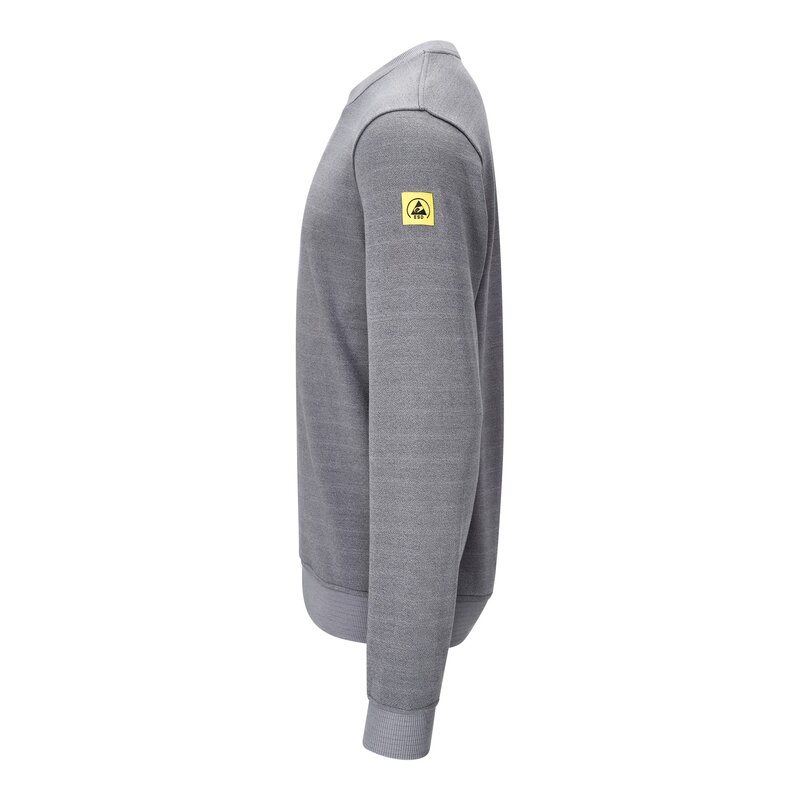 Bluza ESD, okrągły dekolt, szara, rozmiar XL, krój Comfort-Fit #3
