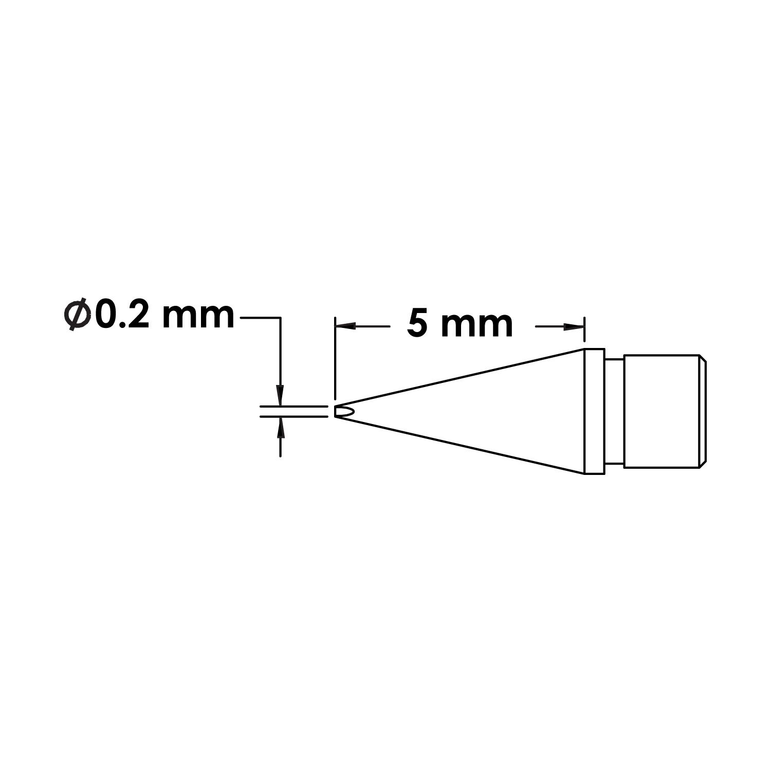 MicroFine Lötspitze meißelförmig, 0.2x5mm, 700 Serie #zoom-3