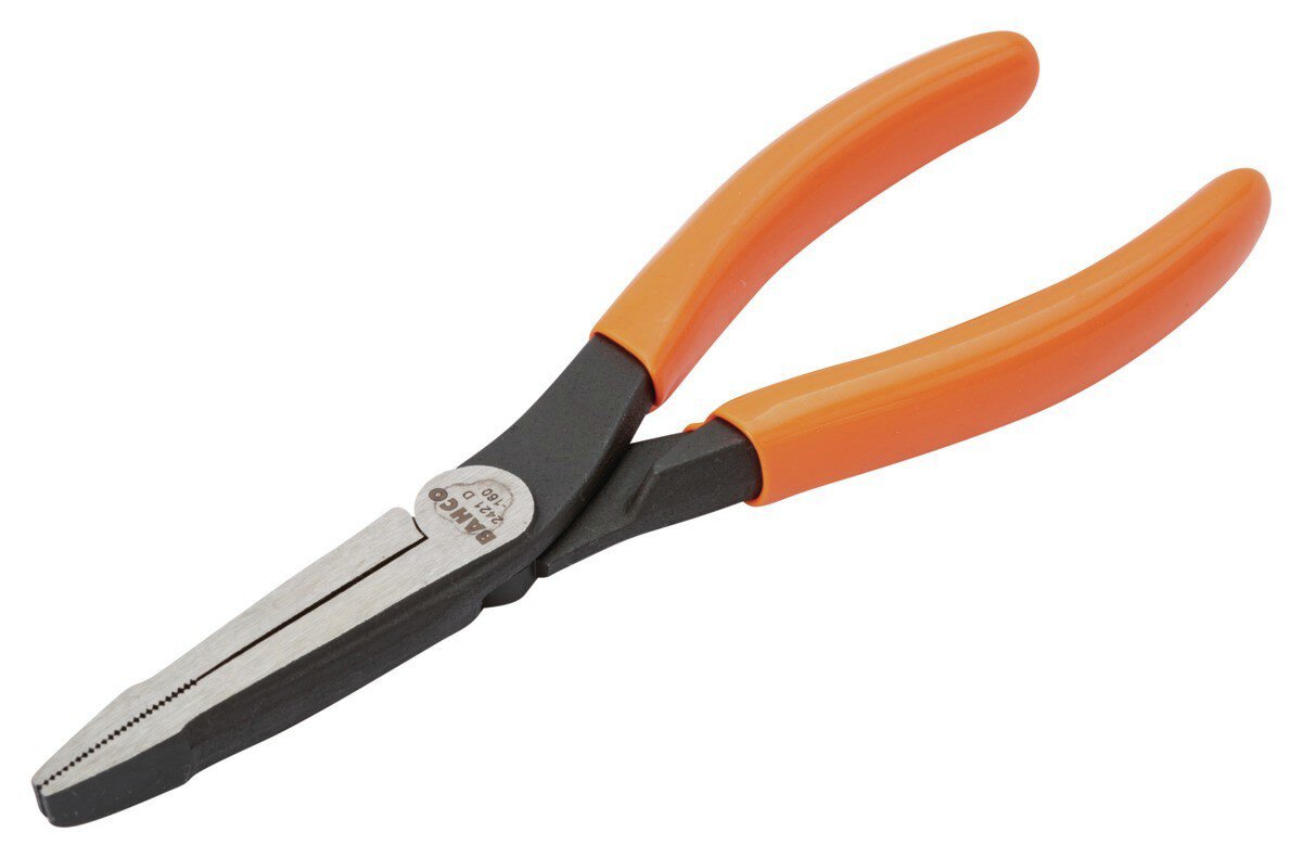 Pince plate longue avec poignées revêtues de PVC, phosphatée, 160 mm, emballage industriel #zoom-1