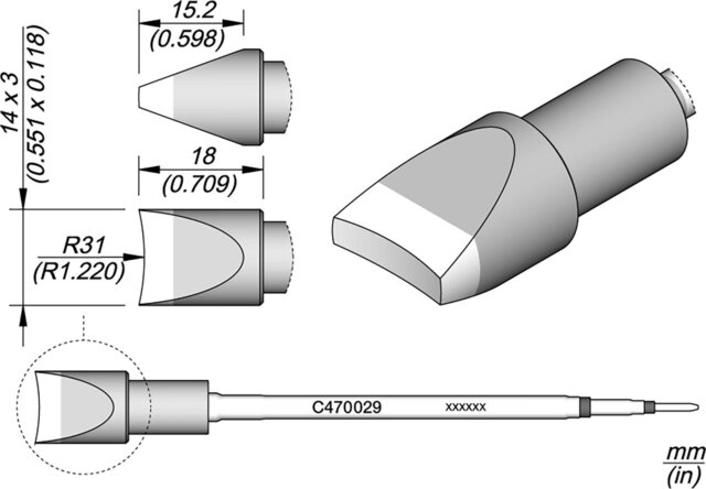 Lötspitze Pin/Stecker R31, C470029