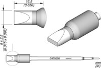 Lötspitze meißelförmig, 8 x 2,5 mm, C470058 #thumbnail-1