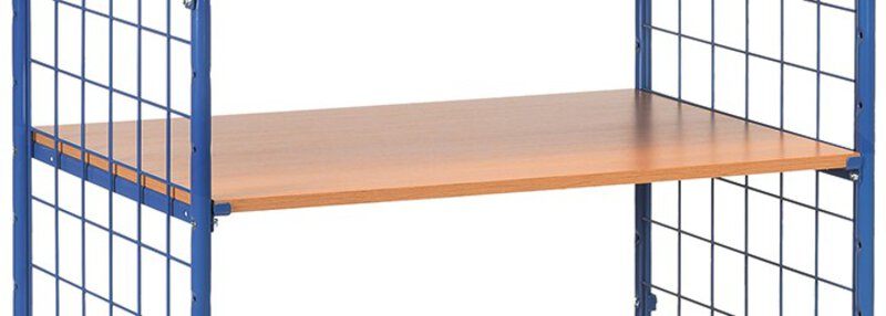 Plancher pour chariot à plateaux 1000 x 600 avec 1 paire de cornières d'appui 