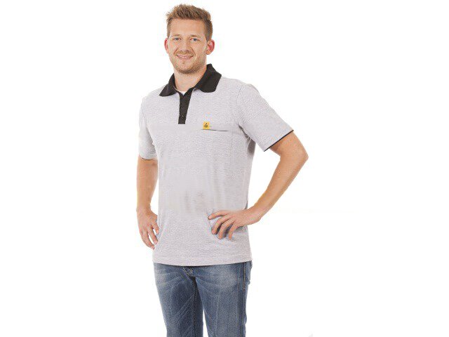 Koszulka polo ESD szara, unisex, 3XL #zoom-1