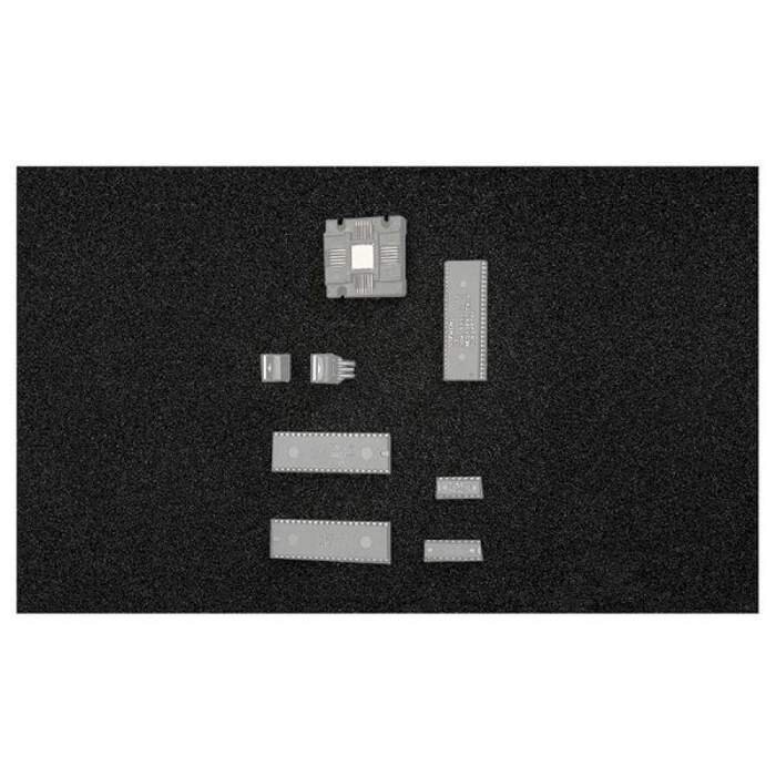 PE foam, 1000x1500x6 mm, conductive, black, hard #zoom-1