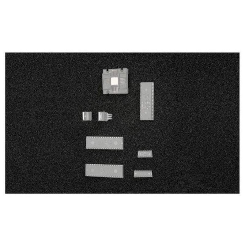 PE foam, 1000x1500x6 mm, conductive, black, hard