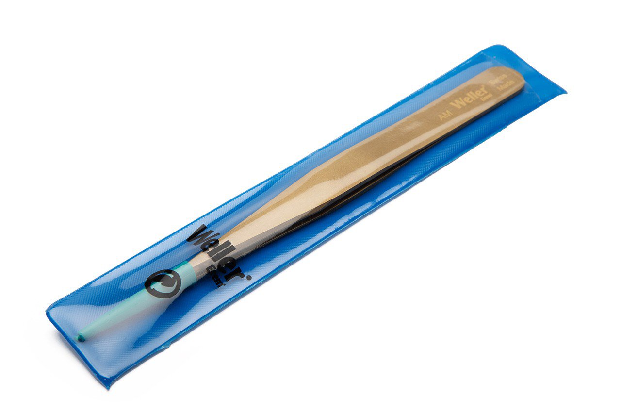AM precision tweezers fine, straight tips, brass, 127 mm #zoom-6