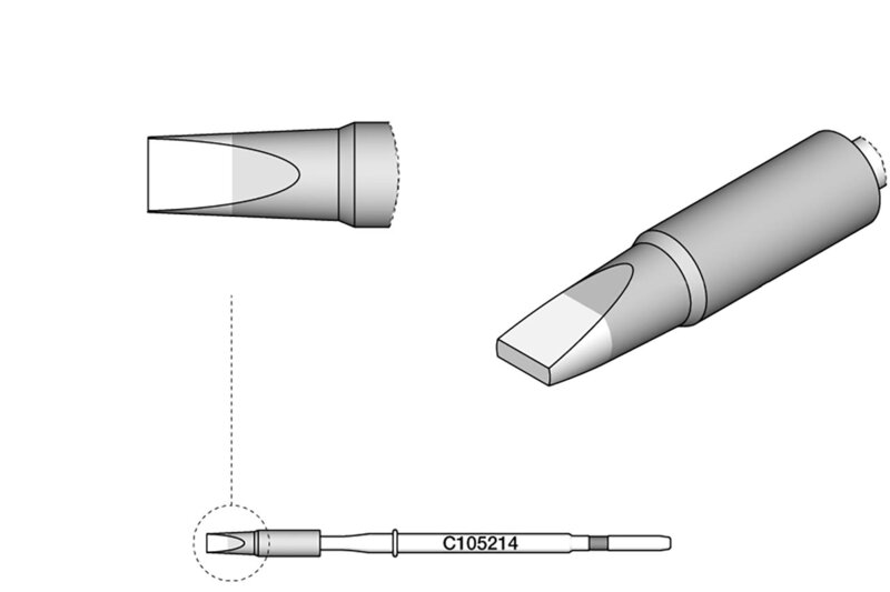 Soldeerstift beitelvormig, recht, 1,8 x 0,5 mm, C105214 #2