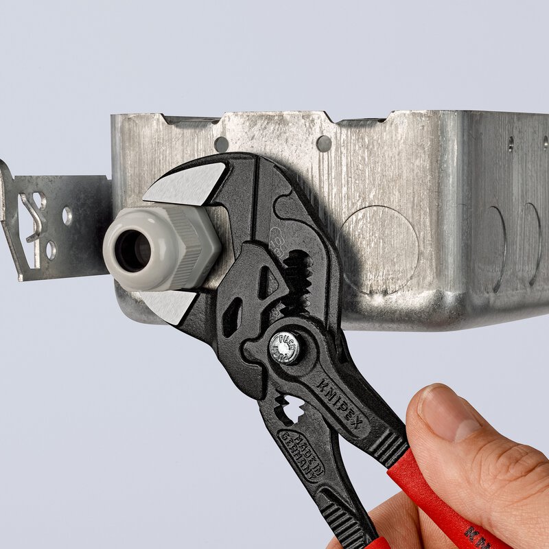 Pliers wrench Pliers and wrench in one tool with plastic coating, gray, atramentized, 180 mm (SB card/blister) #5