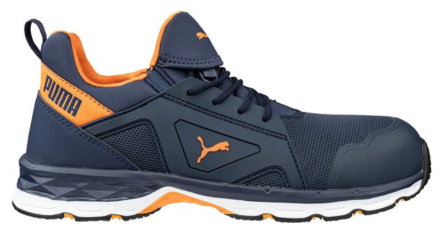 ESD Sicherheitsschuh S1PS, PUMA SAFETY, CHASE BLUE/ORANGE LOW, blau-orange