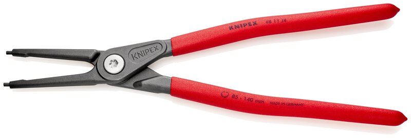 Precision circlip pliers for inner rings in bores covered with anti-slip plastic, grey, atramented 320 mm (SB card/blister) #2