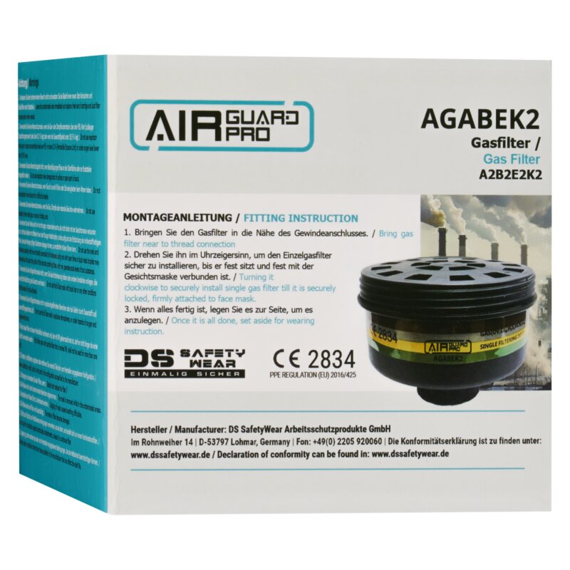 AirGuard Pro® Gasfilter ABEK2, für Atemschutz-Vollmaske, mit RD40-Anschluss #3
