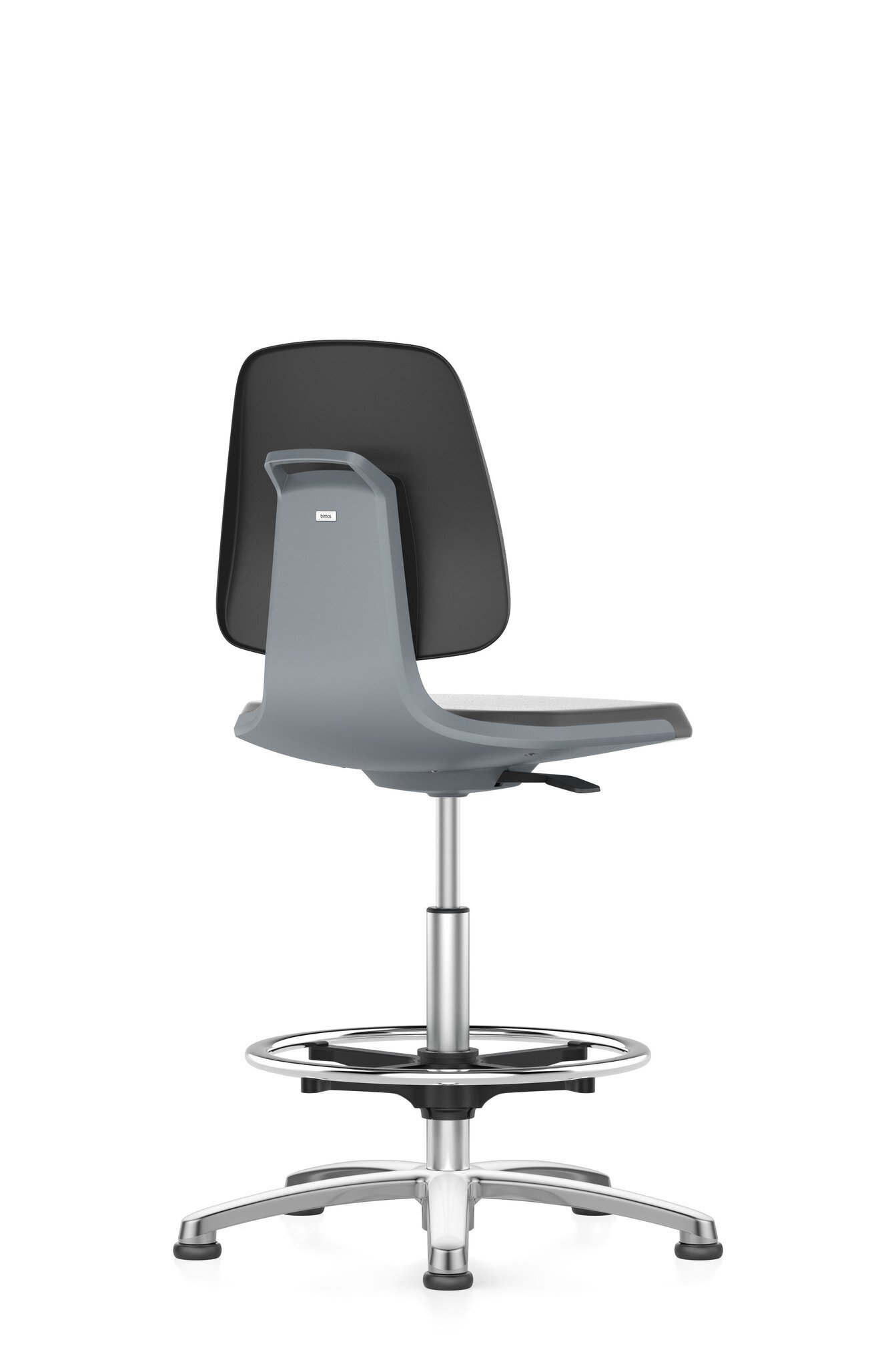 LABSIT 3 laboratory swivel chair, with glides and foot ring, fabric Lucia anthracite #zoom-1
