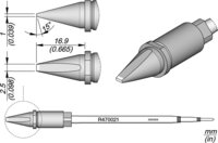 Soldeerstift R470, beitel, 2,5 x 1 mm, R470021 #thumbnail-1
