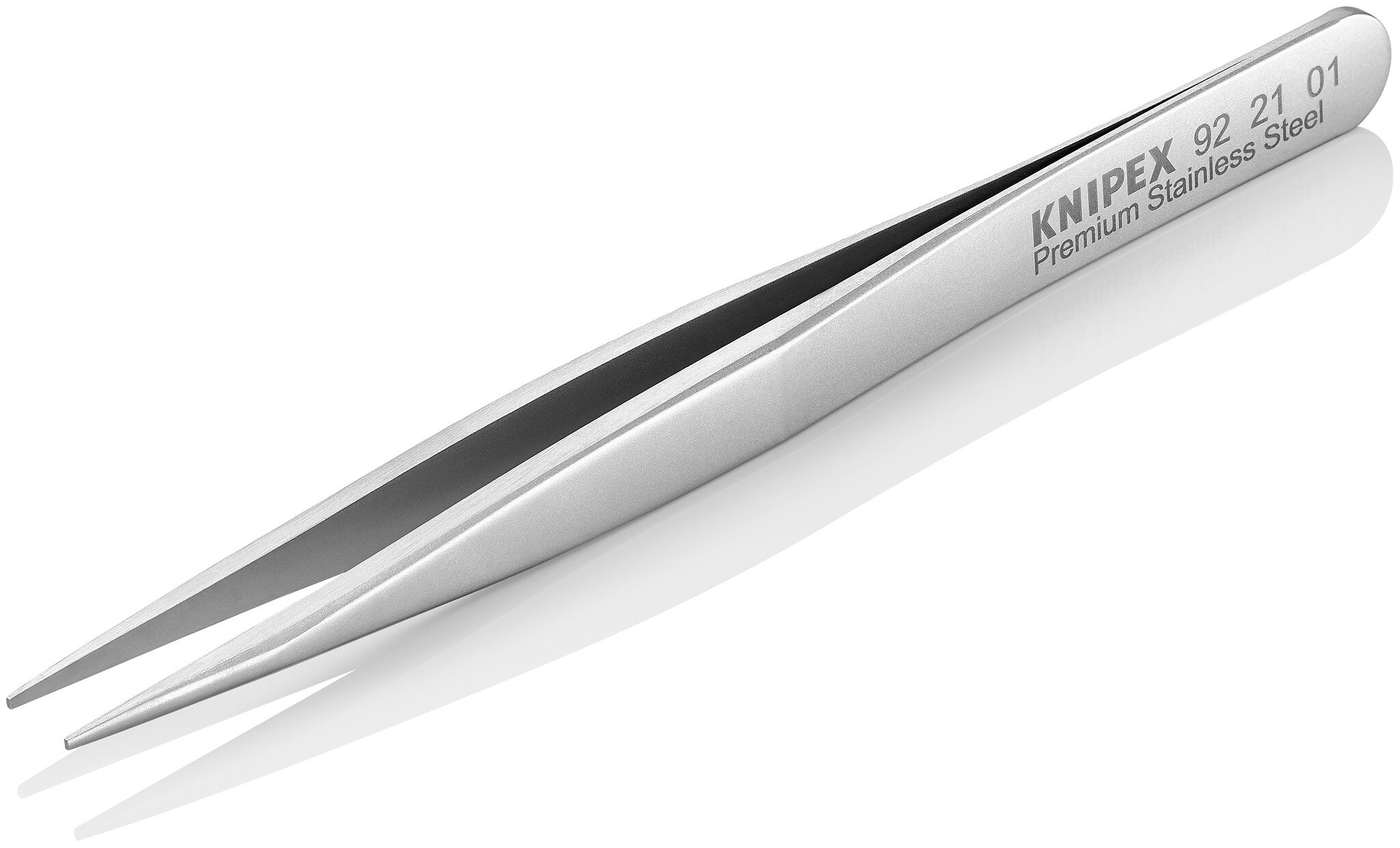 Precision tweezers, Smooth, Premium stainless steel, 120 mm #zoom-3