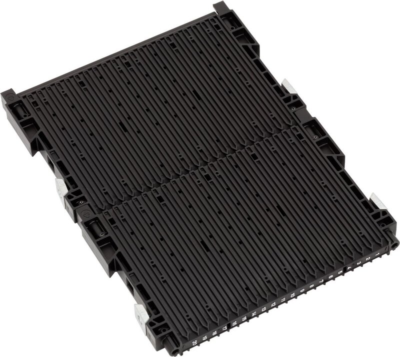 ESD double slot wall 300, 255x22x345mm, with floor stop type 022, non-reinforced, black #1