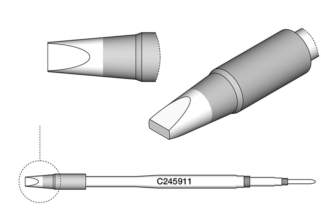 Grot lutowniczy w kształcie dłuta 3,2 x 1,2 mm #zoom-2
