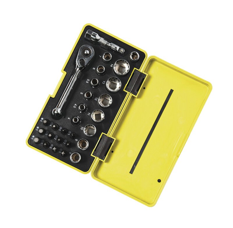 Taschen-Knarrensatz, 1/4", 28-teilig