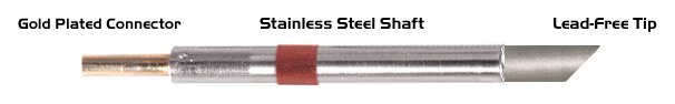 Lötspitze 45° 6,00mm (0,24"), nur abgeschrägte Fläche verzinnt #zoom-1