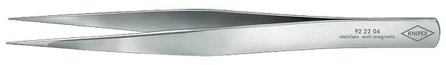 Precision tweezers, pointed, straight, 135 mm