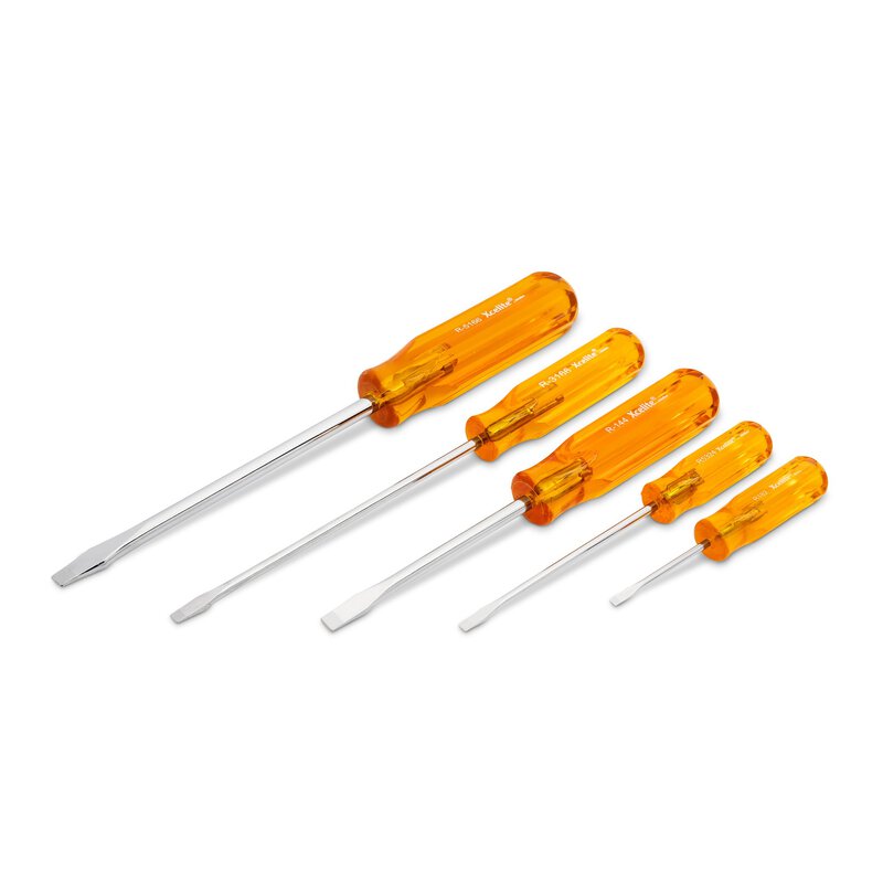 Weller Xcelite 5-teiliges Schlitzschraubendreher-Set mit runder Klinge #1