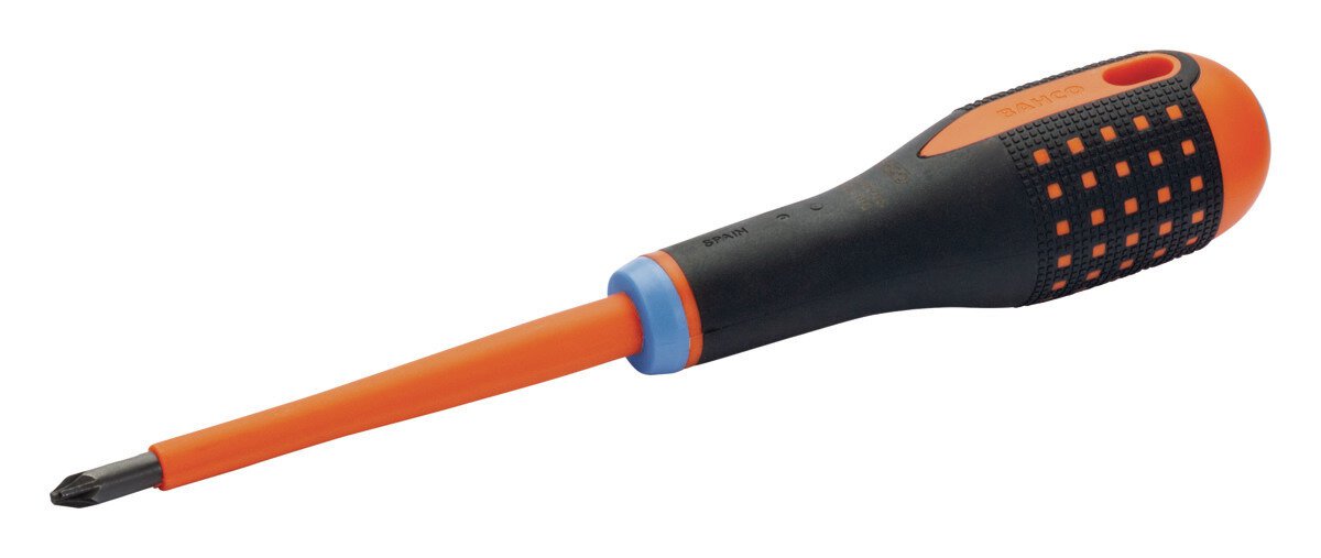 ERGO™ schroevendraaier met 3-componenten handvat voor gleuf- en Pozidriv-schroeven, VDE geïsoleerd, 6 mm/PZ2 #zoom-1