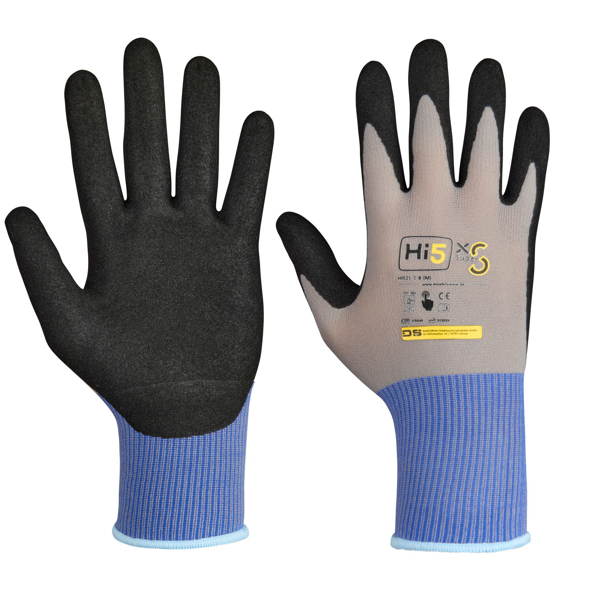 Hi5 X Super S gloves 4121X, gray/black #zoom-2