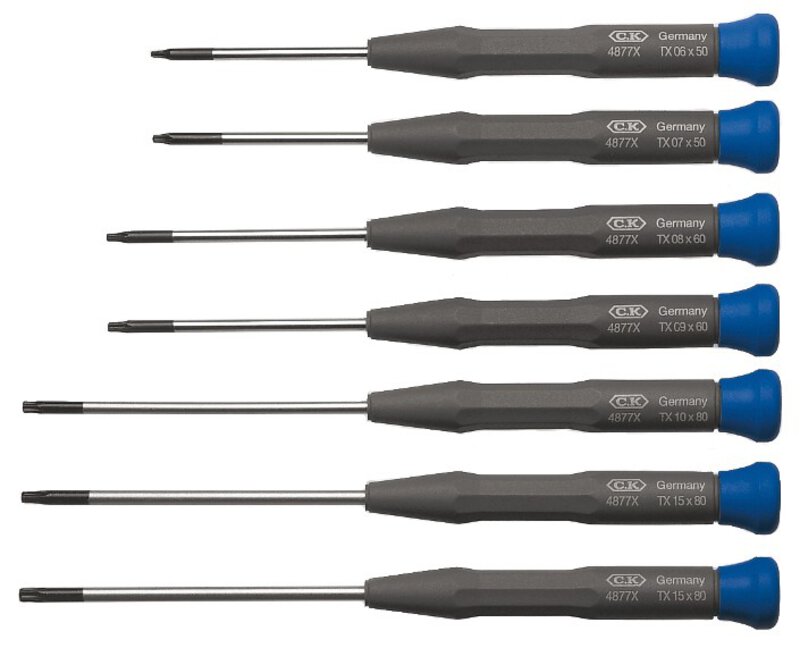 Xonic screwdriver set for Torx® screws, 7 pieces
