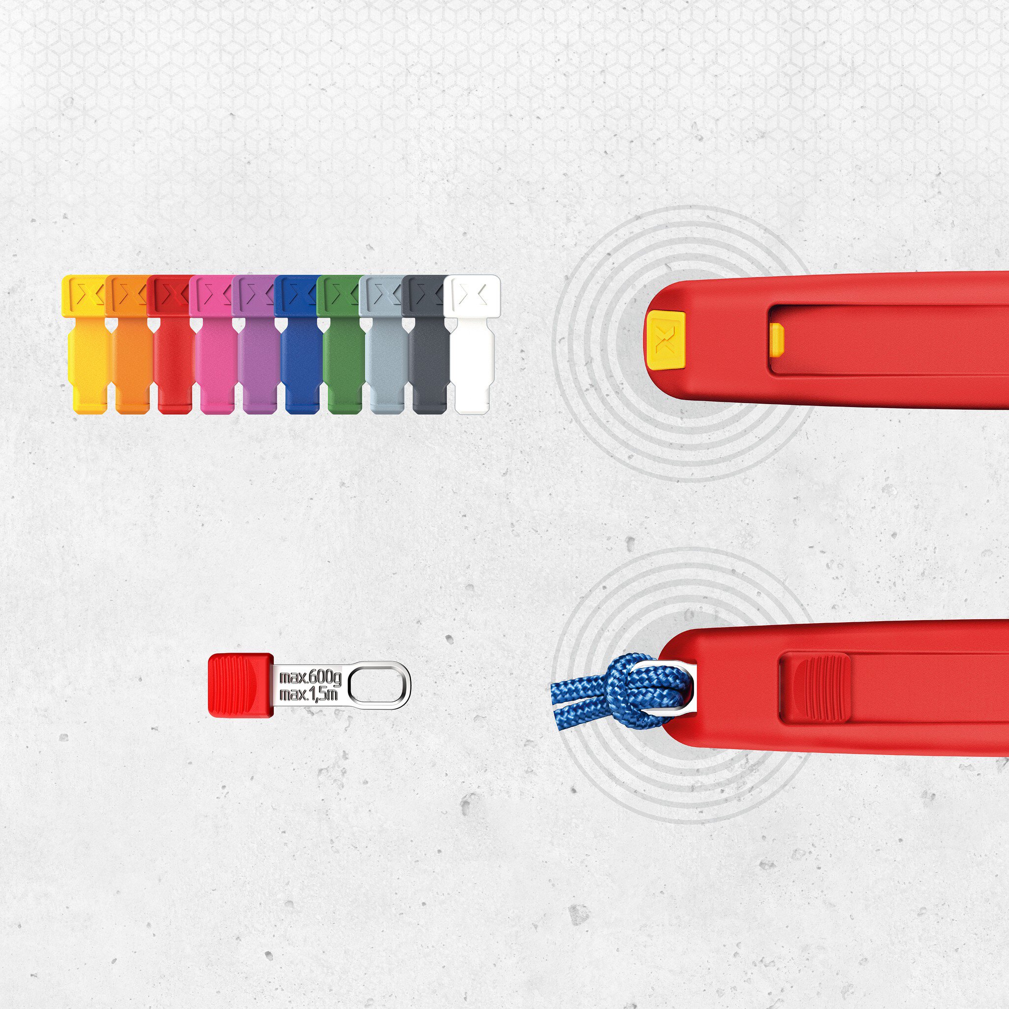 TehteredTool Clips, Rot, 10 Stück #zoom-3
