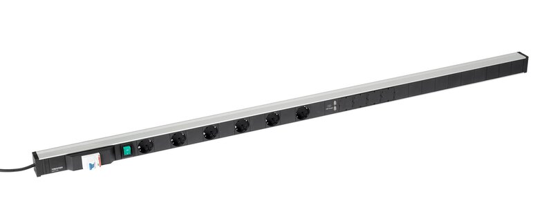 Barre d'énergie 1400 mm, 6 prises+interrupteur + interrupteur FI + 2xUSB #1