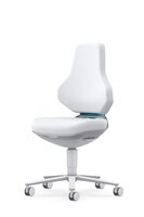 ESD cleanroom TEXON 2 industrial swivel chair, with castors, Skintec white #thumbnail-1