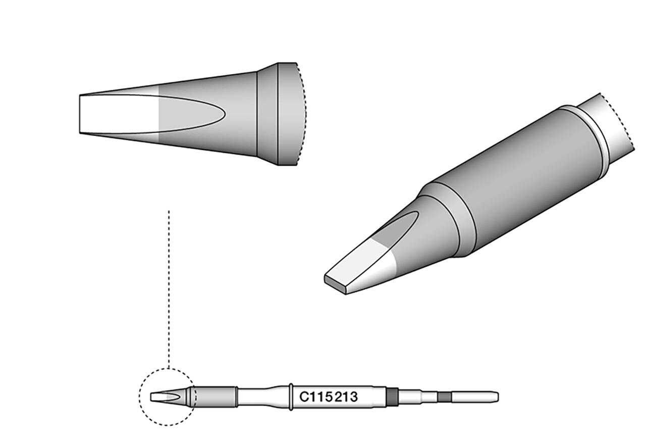 Lötspitze meißelförmig, 1 x 0,3 mm, C115213 #zoom-2