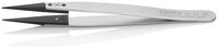 ESD tweezers with interchangeable tips, 0.6 x 0.7 mm, smooth, straight, premium stainless steel, 130 mm #thumbnail-2