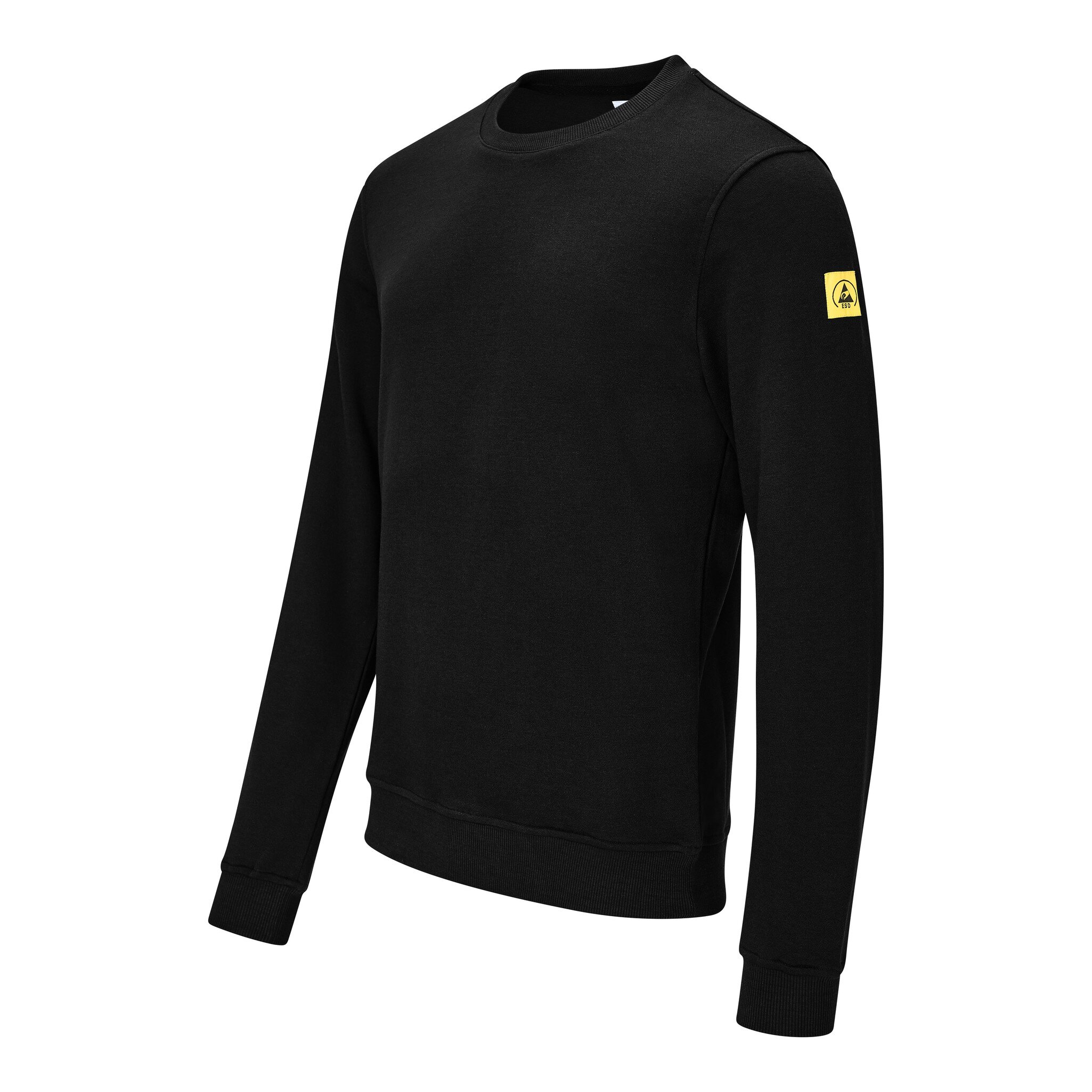 Bluza ESD, okrągły dekolt, czarna, rozmiar S, krój Comfort-Fit #zoom-2