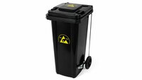 ESD waste garbage can, 120 liters, black #thumbnail-1