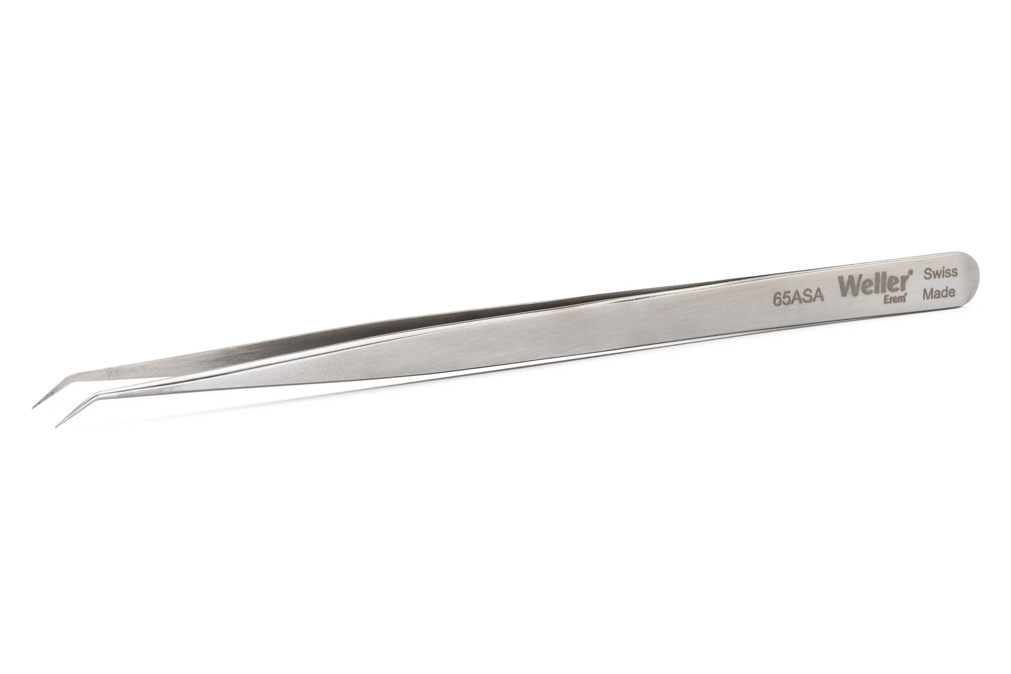 Weller Erem 65ASA Precision Tweezers Curved 50° Very Pointed Tips For Working With Extra-Small Chips And Other Miniature components #zoom-4