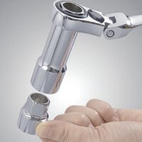 Durchsteck-Steckschlüssel-Satz mit Schwenkkopf-Knarre und Verbindungsteilen, 53-teilig #thumbnail-2