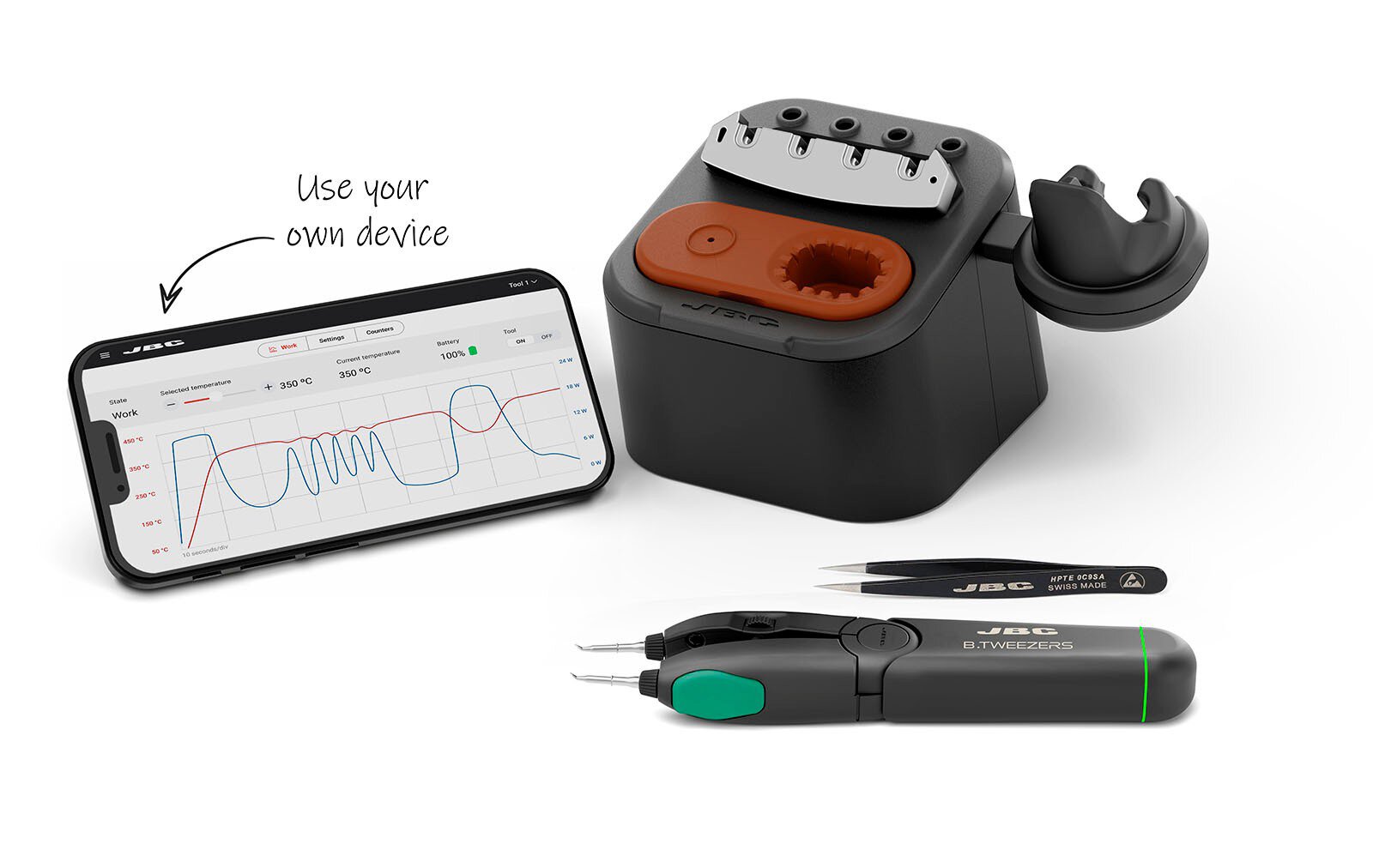 B-Iron soldeerstation met B.IRON pincet, zonder draagbaar display #zoom-1